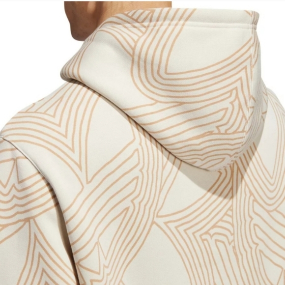 Adidas Originals Athletic Club AOC Print All Over Hoodie Size M - Picture 2 of 11